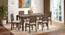 Atlas Crest Solid Wood 6 Seater Dining Table With Atlas Dining Chairs Set (Wheat Brown, Danish Walnut Finish, 6 No of Chairs, 6 Table Seating Capacity) by Urban Ladder - - 1003368