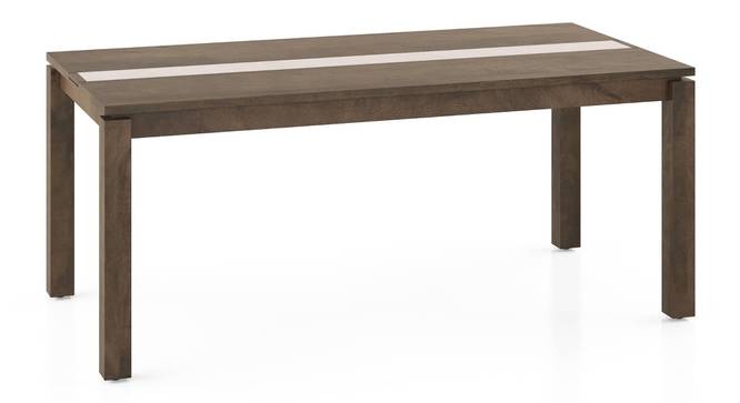 Atlas Crest Solid Wood 6 Seater Dining Table With Atlas Dining Chairs Set (Burnt Orange, Danish Walnut Finish, 6 No of Chairs, 6 Table Seating Capacity) by Urban Ladder - - 