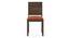 Atlas Crest Solid Wood 6 Seater Dining Table With Atlas Dining Chairs Set (Burnt Orange, Danish Walnut Finish, 6 No of Chairs, 6 Table Seating Capacity) by Urban Ladder - - 