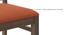 Atlas Crest Solid Wood 6 Seater Dining Table With Atlas Dining Chairs Set (Burnt Orange, Danish Walnut Finish, 6 No of Chairs, 6 Table Seating Capacity) by Urban Ladder - - 