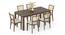 Atlas Solid Wood 6 Seater Dining Table In Danish Walnut Finish With Reed Dining Chairs Set (Macadamia Brown Hopsack Weave, Danish Walnut Finish, 6 No of Chairs, 6 Table Seating Capacity) by Urban Ladder - - 