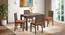 Atlas Crest Solid Wood 4 Seater Dining Table With Atlas Dining chair (Burnt Orange, Danish Walnut Finish, 4 No of Chairs, 4 Table Seating Capacity) by Urban Ladder - - 1003481