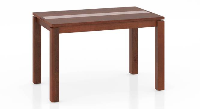 Atlas Crest Solid Wood 4 Seater Dining Table In Danish Walnut Finish With Atlas Dining chair Set (HONEY Finish, Baltic Blue, 4 No of Chairs, 6 Table Seating Capacity) by Urban Ladder - - 