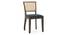 Atlas Crest Solid Wood 4 Seater Dining Table In Danish Walnut Finish With Reed Dining Chairs Set (Night Blue Velvet, Danish Walnut Finish, 4 No of Chairs, 4 Table Seating Capacity) by Urban Ladder - - 1003512
