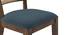 Atlas Crest Solid Wood 4 Seater Dining Table In Danish Walnut Finish With Reed Dining Chairs Set (Night Blue Velvet, Danish Walnut Finish, 4 No of Chairs, 4 Table Seating Capacity) by Urban Ladder - - 1003520