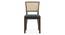 Atlas Crest Solid Wood 4 Seater Dining Table In Danish Walnut Finish With Reed Dining Chairs Set (Night Blue Velvet, Danish Walnut Finish, 4 No of Chairs, 4 Table Seating Capacity) by Urban Ladder - - 1003529