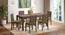 Atlas Crest Storage Solid Wood 6 Seater Dining Table With Atlas Dining Chairs Set (Avocado Green, Danish Walnut Finish, 6 No of Chairs, 6 Table Seating Capacity) by Urban Ladder - - 