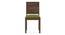 Atlas Crest Storage Solid Wood 6 Seater Dining Table With Atlas Dining Chairs Set (Avocado Green, Danish Walnut Finish, 6 No of Chairs, 6 Table Seating Capacity) by Urban Ladder - - 