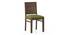 Atlas Crest Storage Solid Wood 6 Seater Dining Table With Atlas Dining Chairs Set (Avocado Green, Danish Walnut Finish, 6 No of Chairs, 6 Table Seating Capacity) by Urban Ladder - - 
