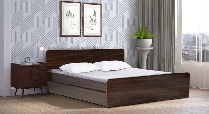 Mateo Storage Bed (Queen Bed Size, 4 Drawer Configuration, Drawer & Box Storage Type, Columbian Walnut Finish) by Urban Ladder - - 