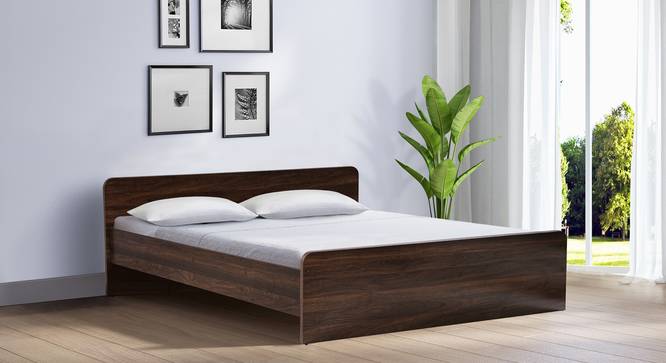 Marisol Non Storage Bed (Queen Bed Size, Columbian Walnut Finish) by Urban Ladder - - 