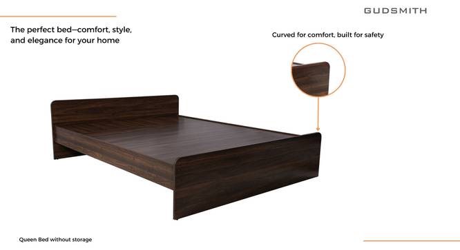 Marisol Non Storage Bed (Queen Bed Size, Columbian Walnut Finish) by Urban Ladder - - 