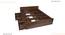 Mateo Storage Bed (Queen Bed Size, 4 Drawer Configuration, Drawer & Box Storage Type, Columbian Walnut Finish) by Urban Ladder - - 