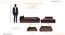 Mateo Storage Bed (Queen Bed Size, 4 Drawer Configuration, Drawer & Box Storage Type, Columbian Walnut Finish) by Urban Ladder - Dimension - 1003715