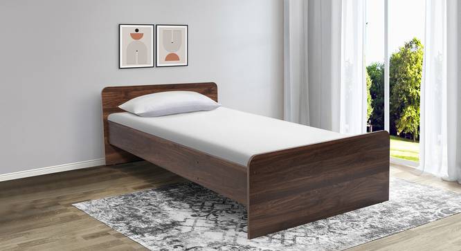 Marisol Non Storage Bed (Single Bed Size, Columbian Walnut Finish) by Urban Ladder - - 