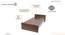 Marisol Non Storage Bed (Single Bed Size, Columbian Walnut Finish) by Urban Ladder - - 