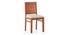 Atlas Crest Storage Solid Wood 4 Seater Dining Table In Honey Finish with Atlas Dining chairs Set (Burnt Orange, HONEY Finish, 4 No of Chairs, 4 Table Seating Capacity) by Urban Ladder - - 