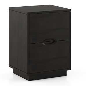 Zephyr Solid Wood Bedside Table in American Walnut Finish