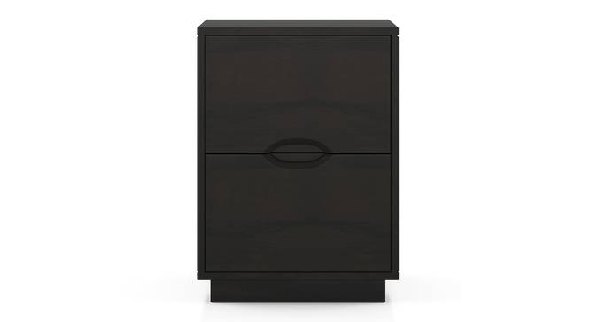 Zephyr Bedside Table Finish - American Walnut, (Metal Channel) (American Walnut Finish) by Urban Ladder - Close View - 