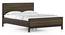 Masai Solid Wood Queen Size Non-Storage Bed In American Walnut - 2 Tone Finish (King Bed Size, American Walnut Finish) by Urban Ladder - Side View - 