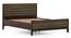 Masai Solid Wood Queen Size Non-Storage Bed In American Walnut - 2 Tone Finish (King Bed Size, American Walnut Finish) by Urban Ladder - Close View - 