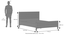 Masai Solid Wood Queen Size Non-Storage Bed In American Walnut - 2 Tone Finish (King Bed Size, American Walnut Finish) by Urban Ladder - Dimension - 
