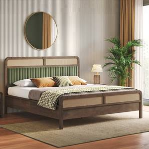Hanoi Solid Wood King Size Bed without Storage in Danish Walnut Finish-image-38
