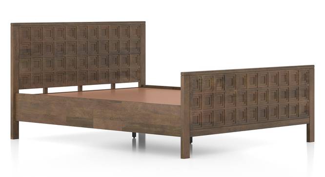 Baori Solid Wood Queen Size Non-Storage Bed In Honey Finish (Queen Bed Size, HONEY Finish) by Urban Ladder - - 
