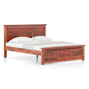 Fidora Solid Wood Queen Size Non Storage Bed in Honey Finish-image-27