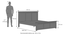 Fidora Solid Wood Non Storage Bed (Queen Bed Size, Honey Finish) by Urban Ladder - Dimension - 