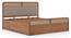 Hanoi Solid Wood Hydraulic storage Bed (King Bed Size, Amber Walnut Finish, Hydraulic Storage Type) by Urban Ladder - - 1004277