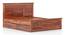 Fidora Solid Wood Drawer Storage Bed (King Bed Size, Honey Finish) by Urban Ladder - - 