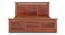 Fidora Solid Wood Drawer Storage Bed (King Bed Size, Honey Finish) by Urban Ladder - - 