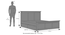 Fidora Solid Wood Drawer Storage Bed (King Bed Size, Honey Finish) by Urban Ladder - Dimension - 1004296
