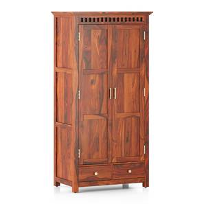 Cupboards In Bangalore Design Fidora Solid Wood 2 Door Wardrobe in Honey Finish