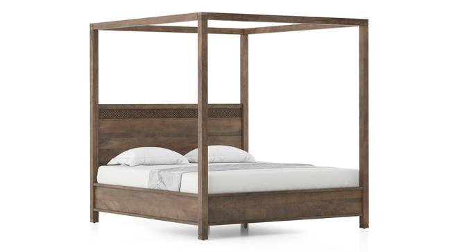 Arbor Solid Wood King Size Non-Storage Bed In Danish Walnut Finish (King Bed Size, Danish Walnut Finish) by Urban Ladder - - 