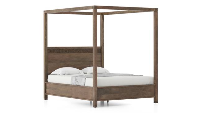 Arbor Solid Wood King Size Non-Storage Bed In Danish Walnut Finish (Queen Bed Size, Danish Walnut Finish) by Urban Ladder - - 