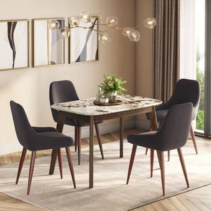 Dining Tables Design Lunar 4 Seater Dining Table in Alaska Exotic Stone Finish