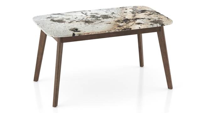 Lunar Alaska Exotic Stone 6 Seater Dining Table In Teak Finish (Teak Finish, Four Seater) by Urban Ladder - - 