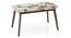 Lunar Alaska Exotic Stone 6 Seater Dining Table In Teak Finish (Teak Finish, Four Seater) by Urban Ladder - - 