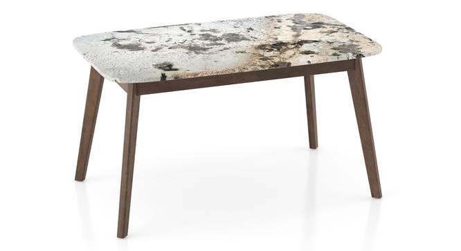 Lunar Alaska Exotic Stone 6 Seater Dining Table In Teak Finish (Teak Finish, Six Seater) by Urban Ladder - - 