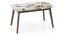 Lunar Alaska Exotic Stone 6 Seater Dining Table In Teak Finish (Teak Finish, Six Seater) by Urban Ladder - - 