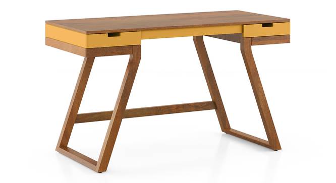 Truman study table -Creamy crust- Finish- Danish Walnut (Amber Walnut Finish) by Urban Ladder - - 