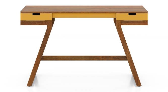Truman study table -Creamy crust- Finish- Danish Walnut (Amber Walnut Finish) by Urban Ladder - - 