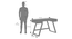 Truman study table -Creamy crust- Finish- Danish Walnut (Amber Walnut Finish) by Urban Ladder - Dimension - 