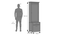 Fidora Dressing Table With Stool (Honey Finish) by Urban Ladder - Dimension - 1004404