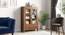 Carnegie Display Cabinet Amber walnut -Metal Channel (Amber Walnut Finish) by Urban Ladder - - 