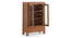 Carnegie Display Cabinet Amber walnut -Metal Channel (Amber Walnut Finish) by Urban Ladder - - 