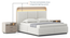 Valeria Upholstered King Bed With hydraulic storage (King Bed Size, Beige Finish, Hydraulic Storage Type) by Urban Ladder - - 