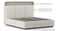 Valeria Upholstered King Bed With hydraulic storage (King Bed Size, Beige Finish, Hydraulic Storage Type) by Urban Ladder - - 